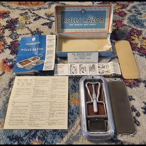 Rolls Razor Viscount All Original Box Instructions,Stone,strop England Pre 1958